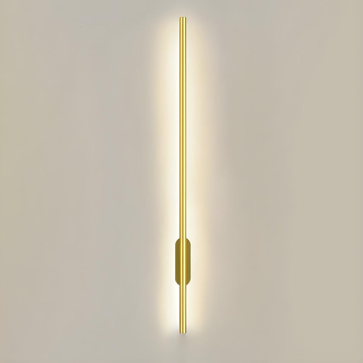 Sleek Modern Long Gold LED Wall Sconce Lights Image - 7