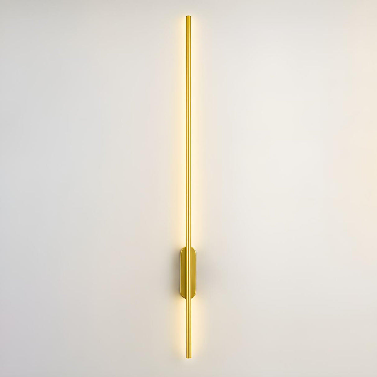 Sleek Modern Long Gold LED Wall Sconce Lights Image - 9