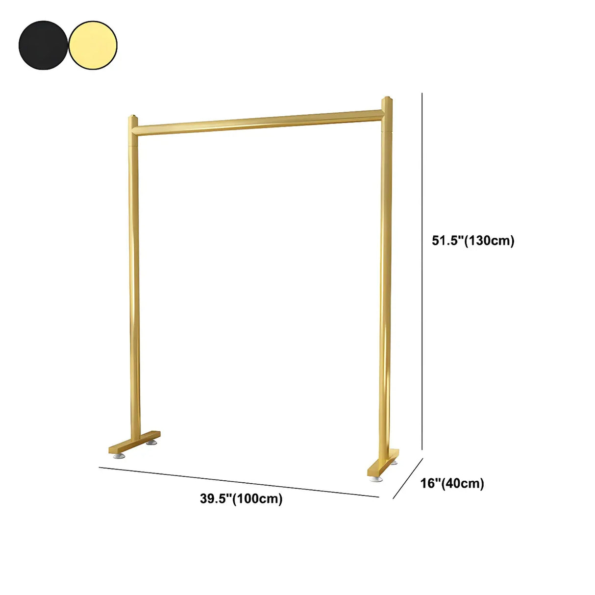 Sleek Modern Metal Gold Freestanding Bedroom Coat Rack Image - 12