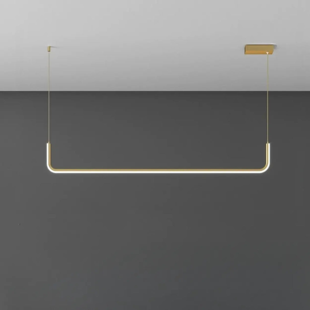 Sleek U-Shaped LED Kitchen Island Ceiling Light Image - 4