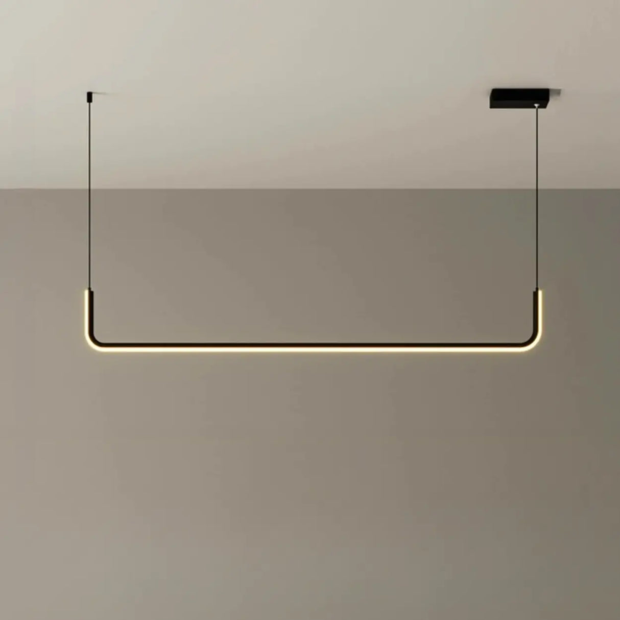 Sleek U-Shaped LED Kitchen Island Ceiling Light Image - 5