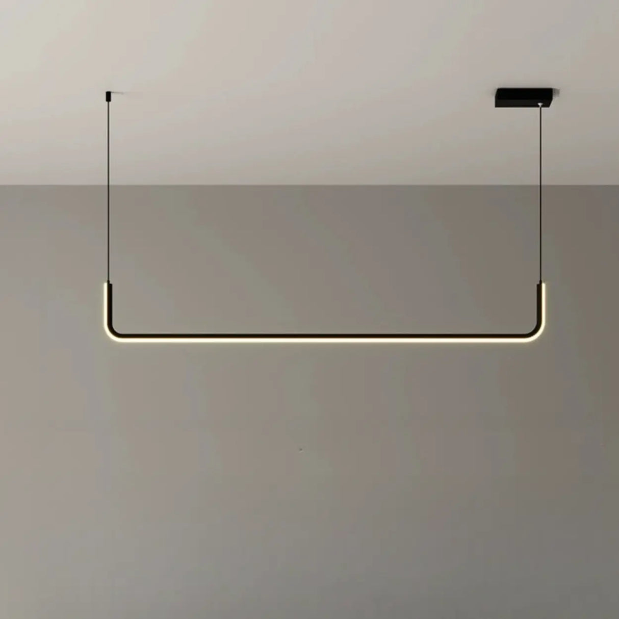 Sleek U-Shaped LED Kitchen Island Ceiling Light Image - 6