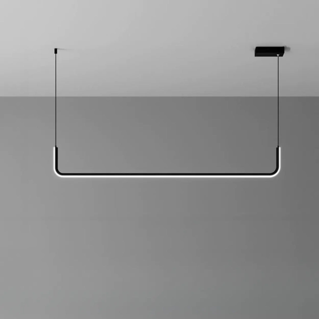 Sleek U-Shaped LED Kitchen Island Ceiling Light Image - 7