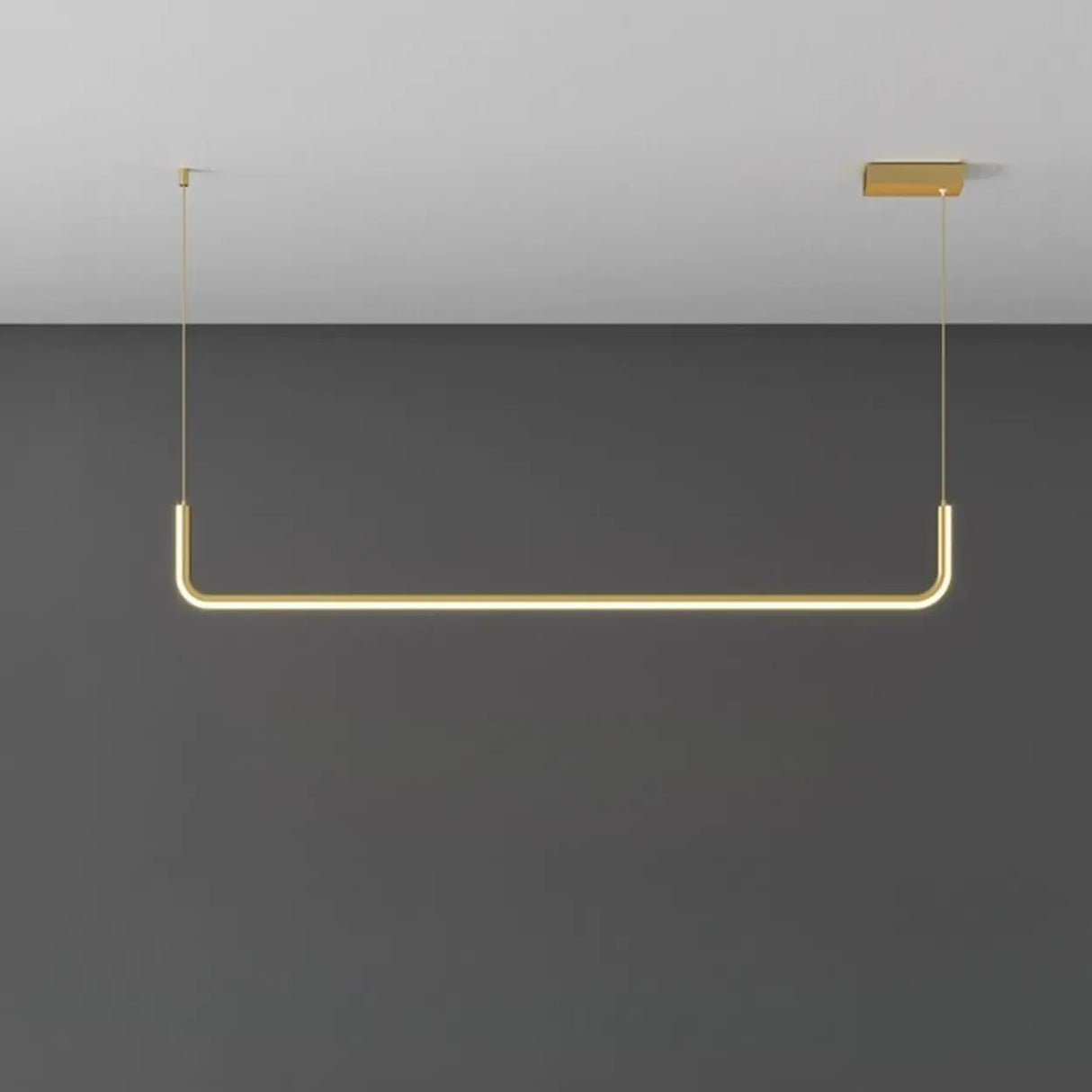 Sleek U-Shaped LED Kitchen Island Ceiling Light Image - 8