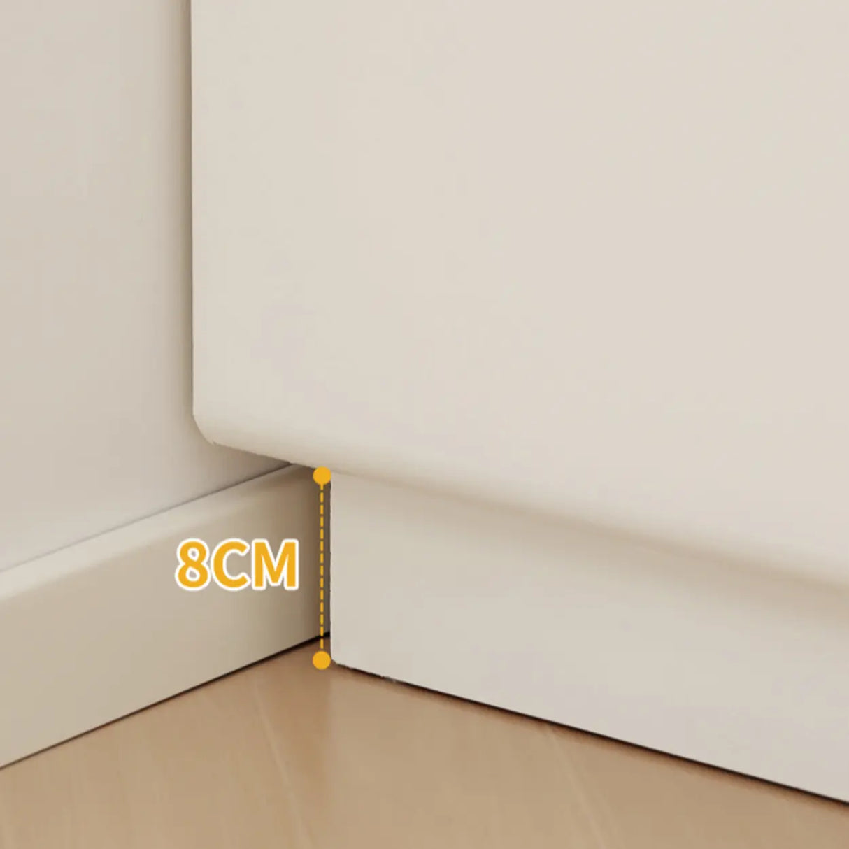 Sleek White Finish Wood 8-Drawer Storage Dresser Image - 12