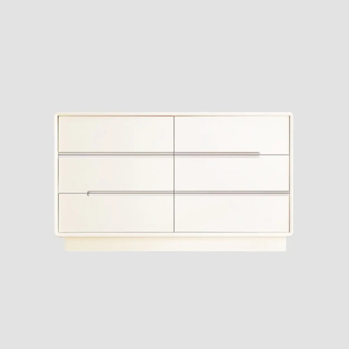 Sleek White Finish Wood 8-Drawer Storage Dresser Image - 14