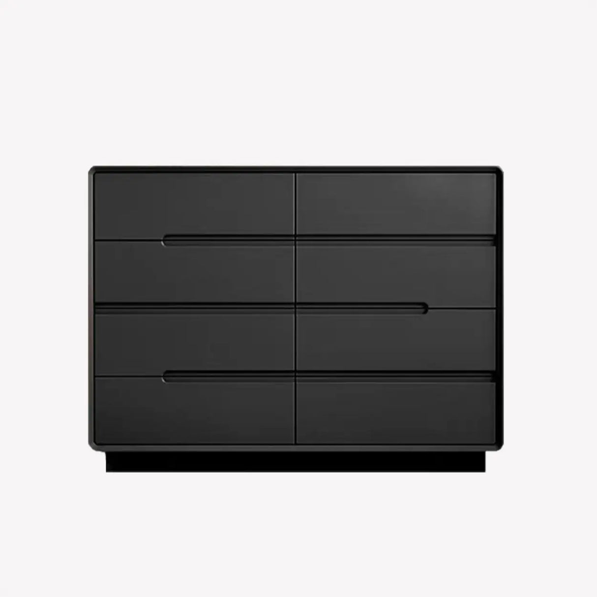 Sleek White Finish Wood 8-Drawer Storage Dresser Image - 2