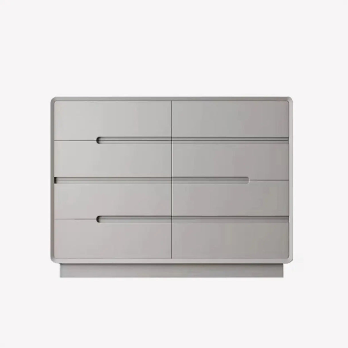 Sleek White Finish Wood 8-Drawer Storage Dresser Image - 7