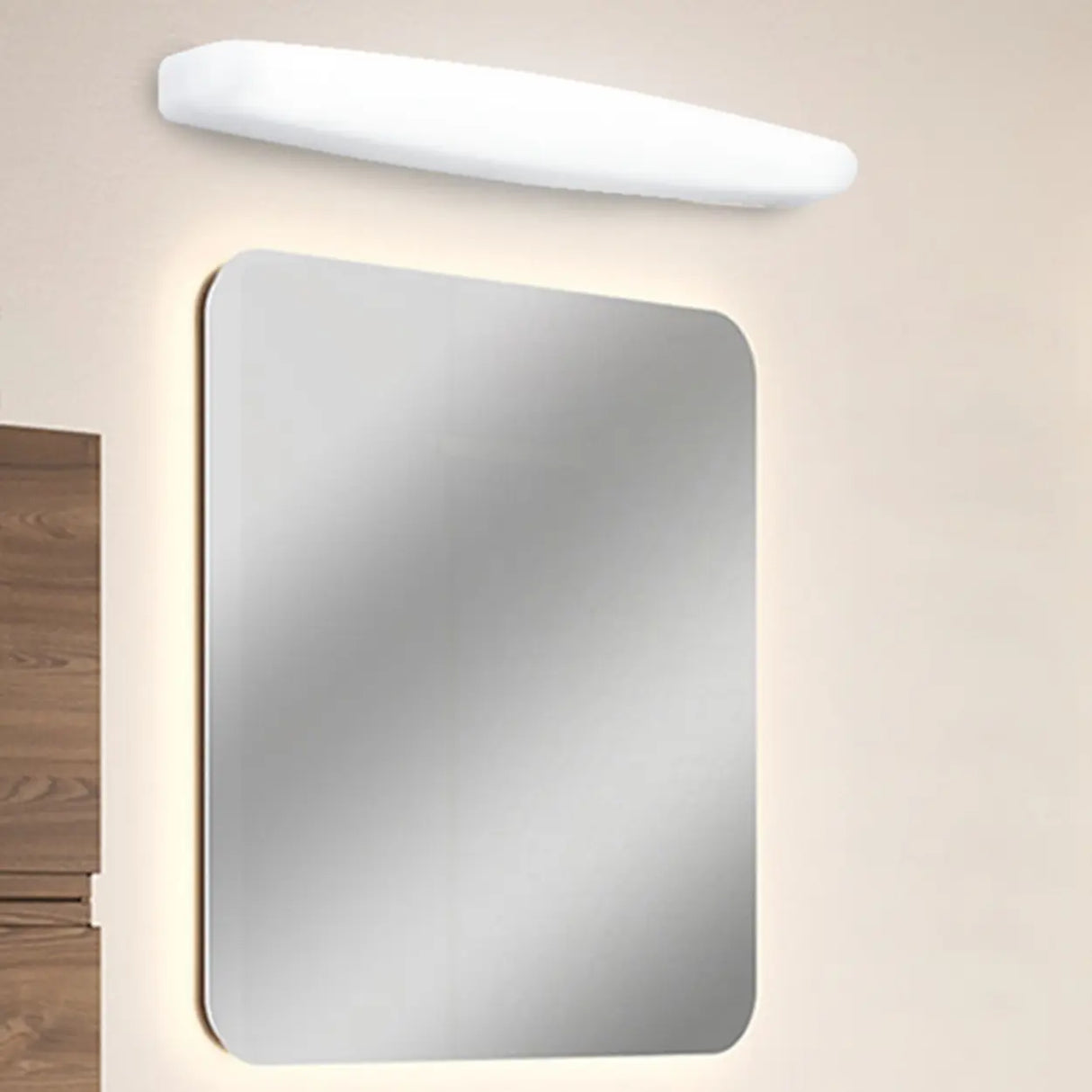 Sleek White Linear LED Bathroom Vanity Wall Light Image - 10