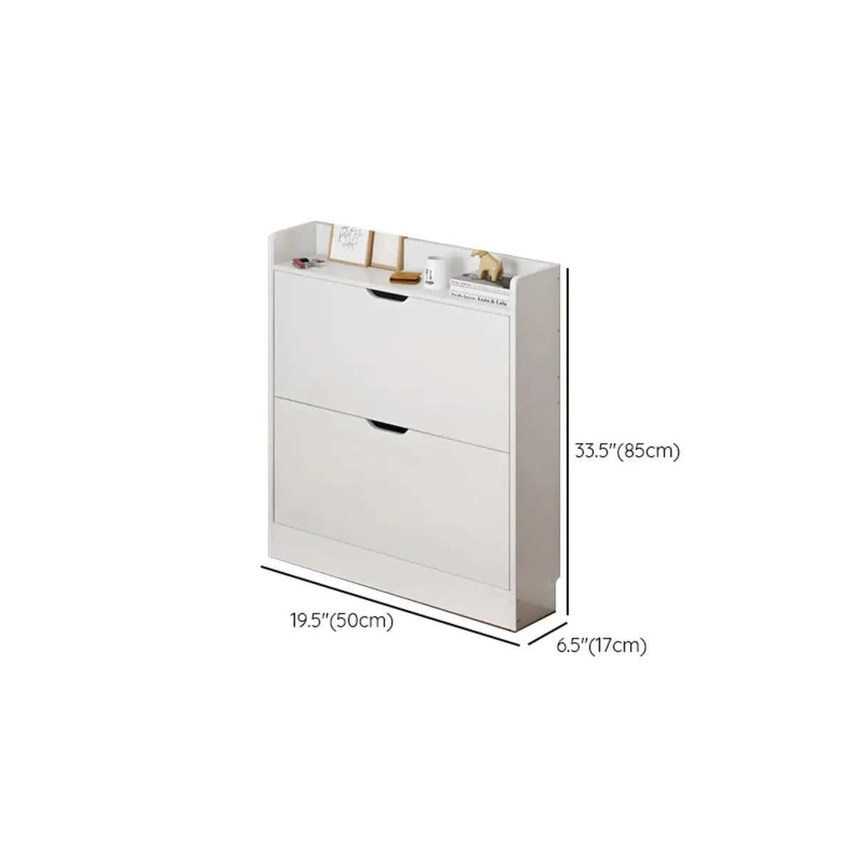 Sliding Wood Hallway Grey Closed Back Shoe Storage Cabinet