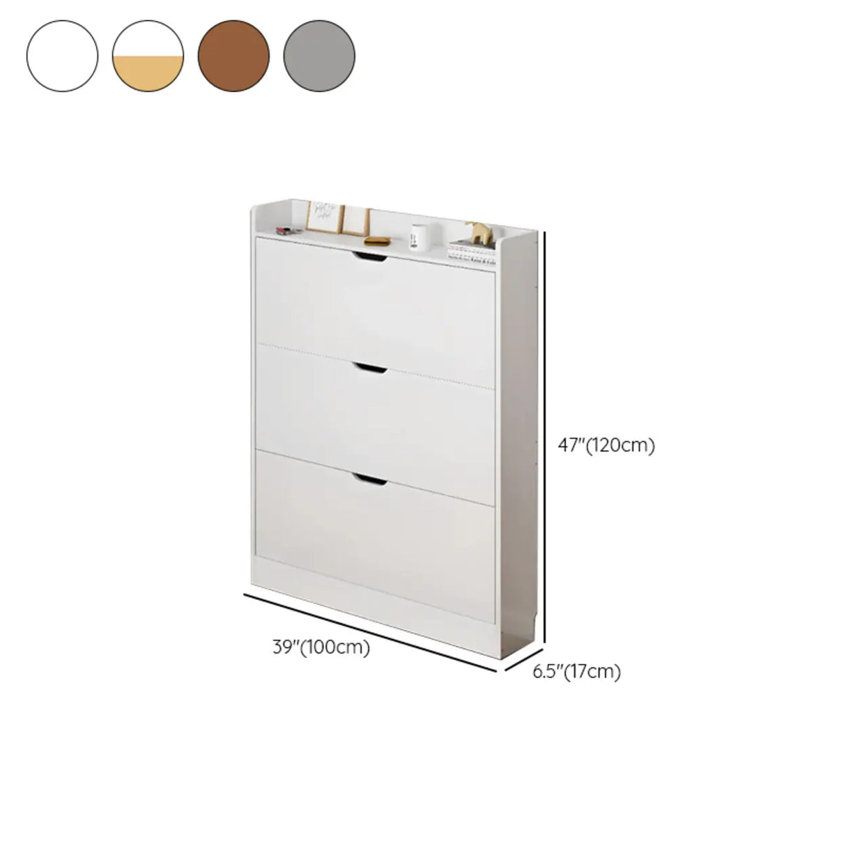 Sliding Wood Hallway Grey Closed Back Shoe Storage Cabinet Image - 22