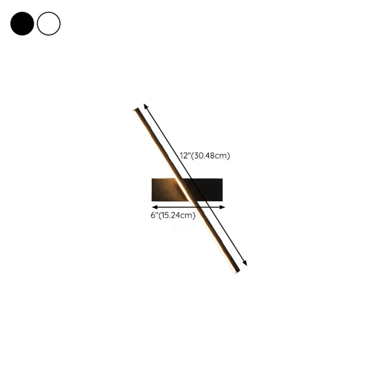 Slim Black Linear LED Vanity Wall Light Fixture