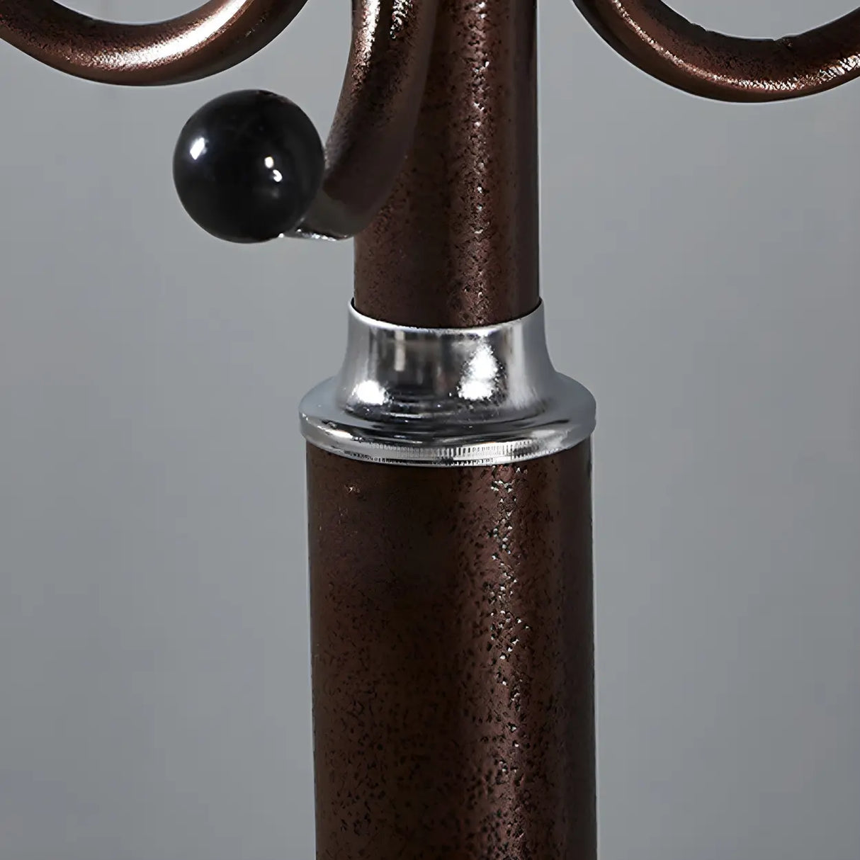 Slim Metal Black Entryway Freestanding Hall Tree with Hooks Image - 6