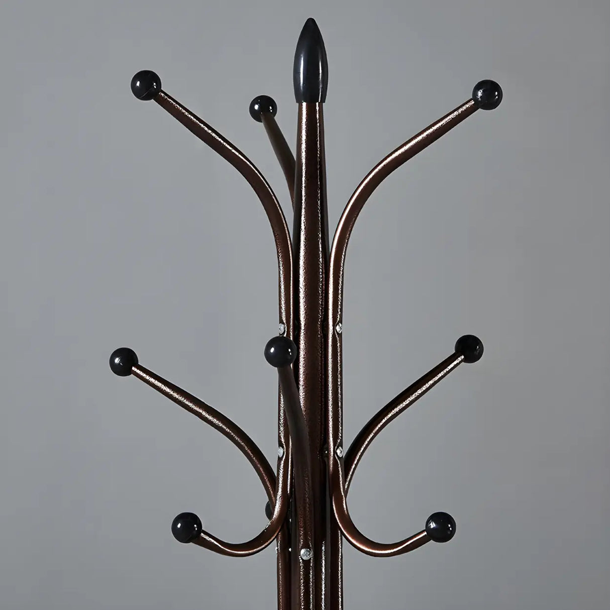 Slim Metal Black Entryway Freestanding Hall Tree with Hooks Image - 8