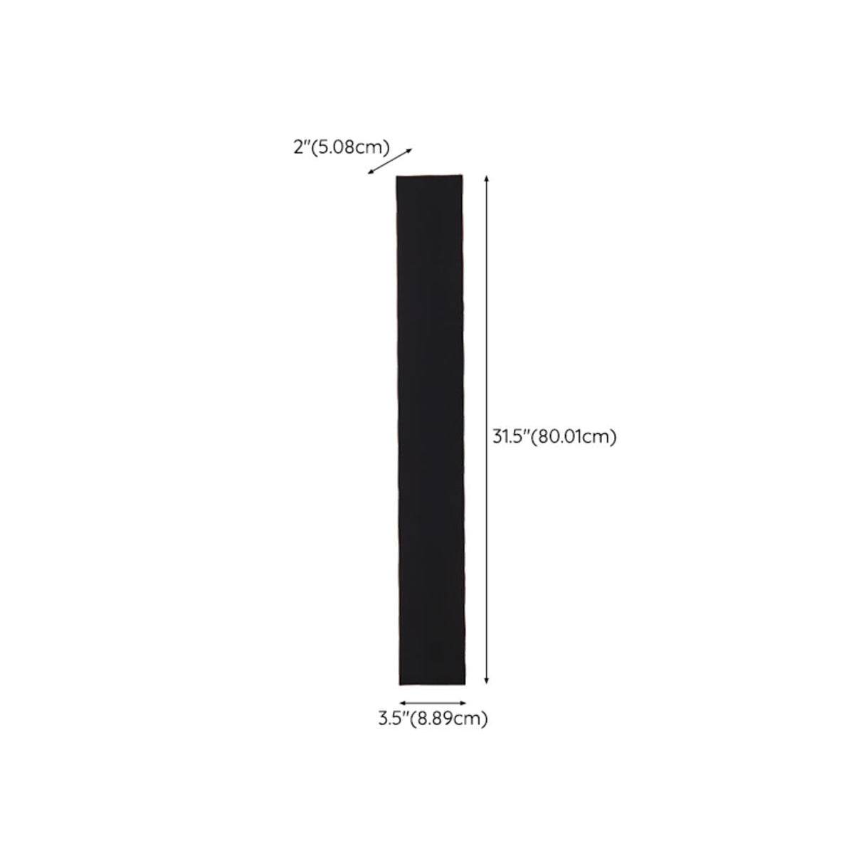 Slim Modern Black Vertical Outdoor LED Wall Light Image - 20