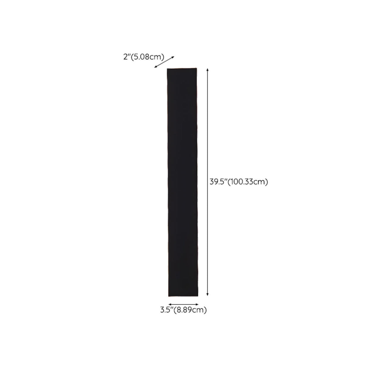 Slim Modern Black Vertical Outdoor LED Wall Light Image - 21