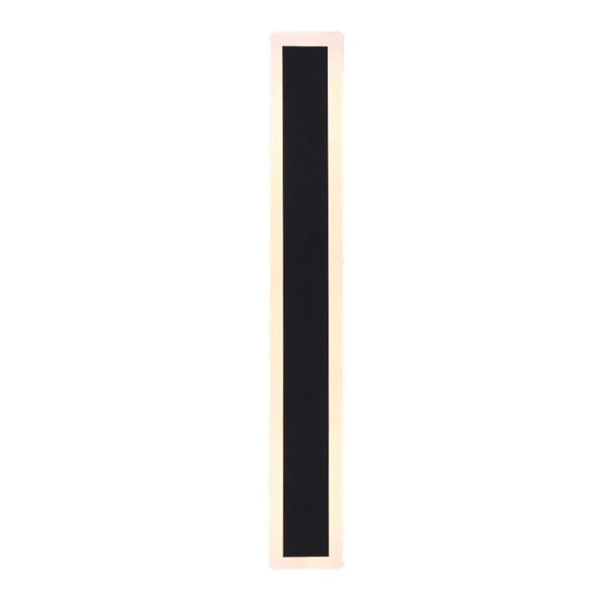 Slim Modern Black Vertical Outdoor LED Wall Light Image - 5