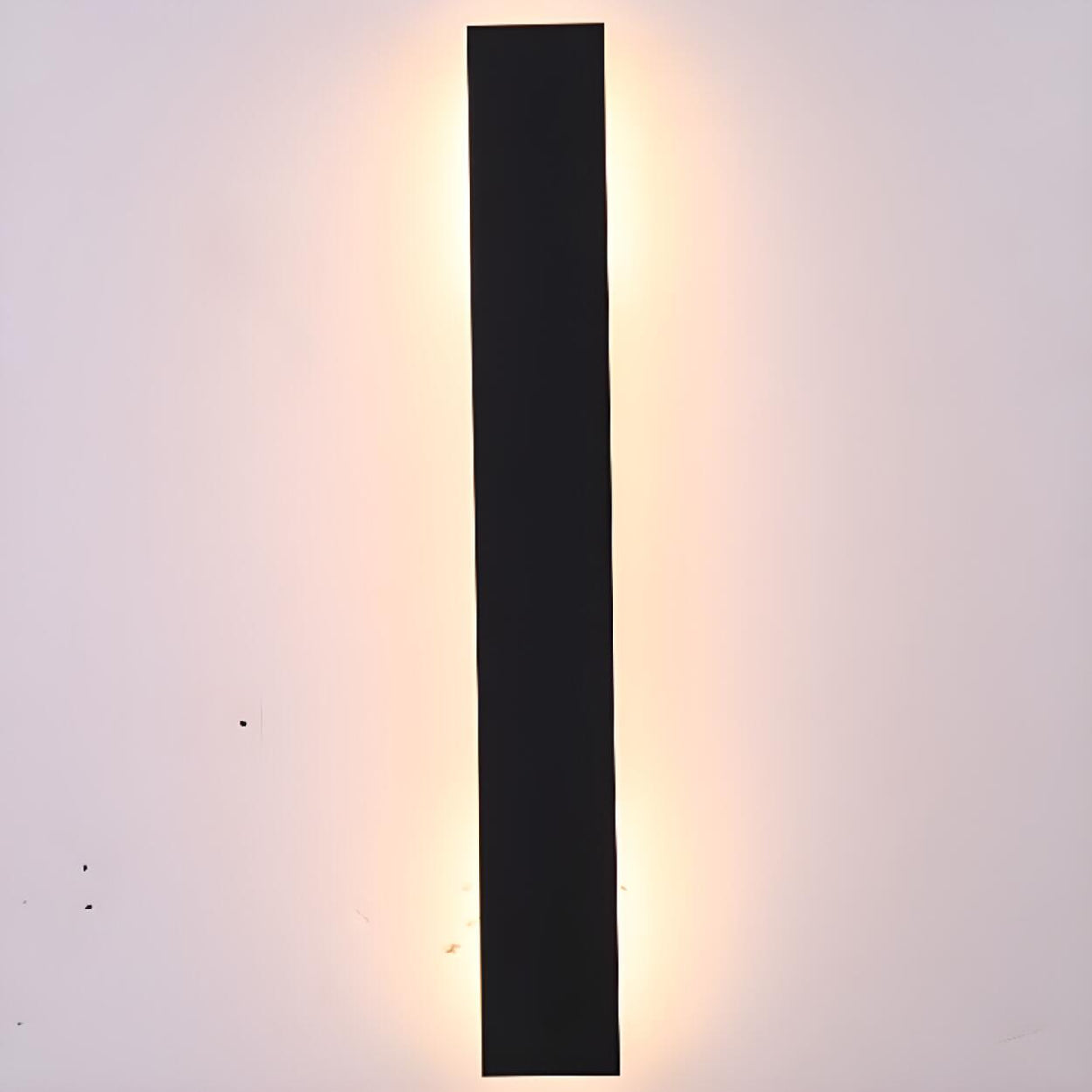 Slim Modern Black Vertical Outdoor LED Wall Light Image - 6