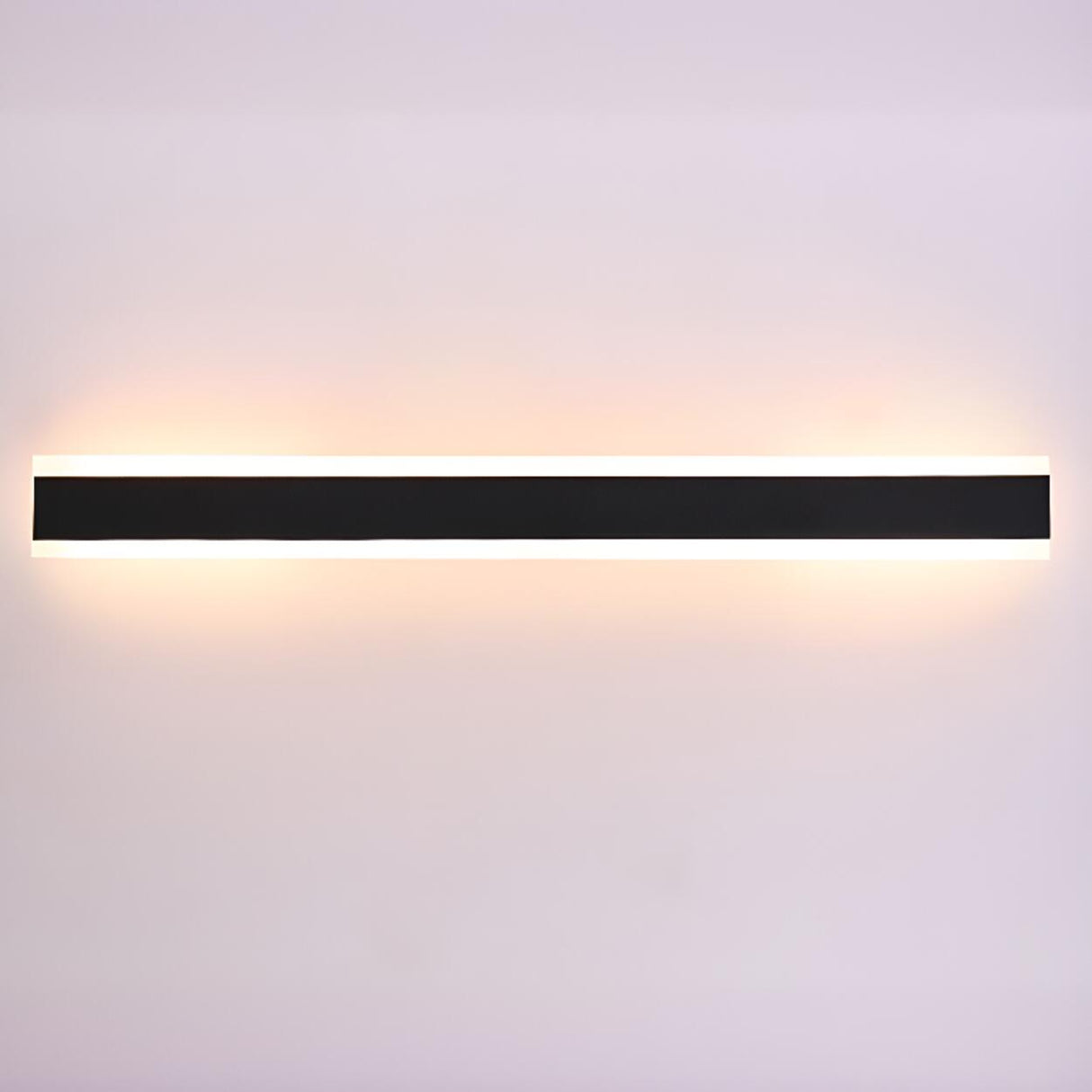 Slim Modern Black Vertical Outdoor LED Wall Light Image - 9