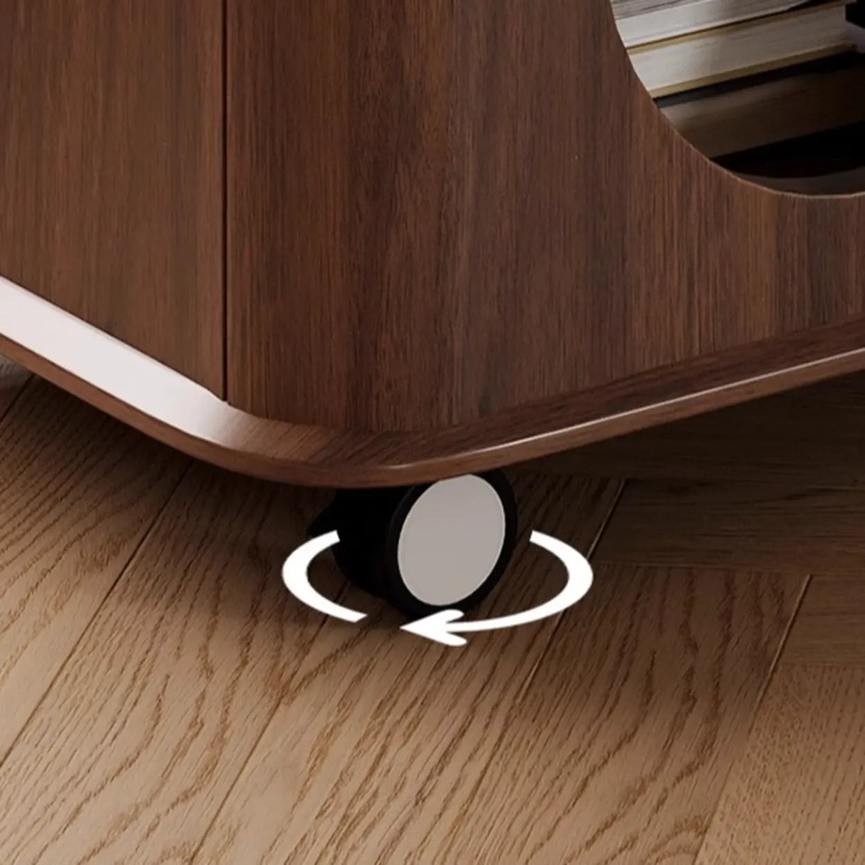 Small Brown Stone Lift Top Coffee Table with Shelves Image - 7