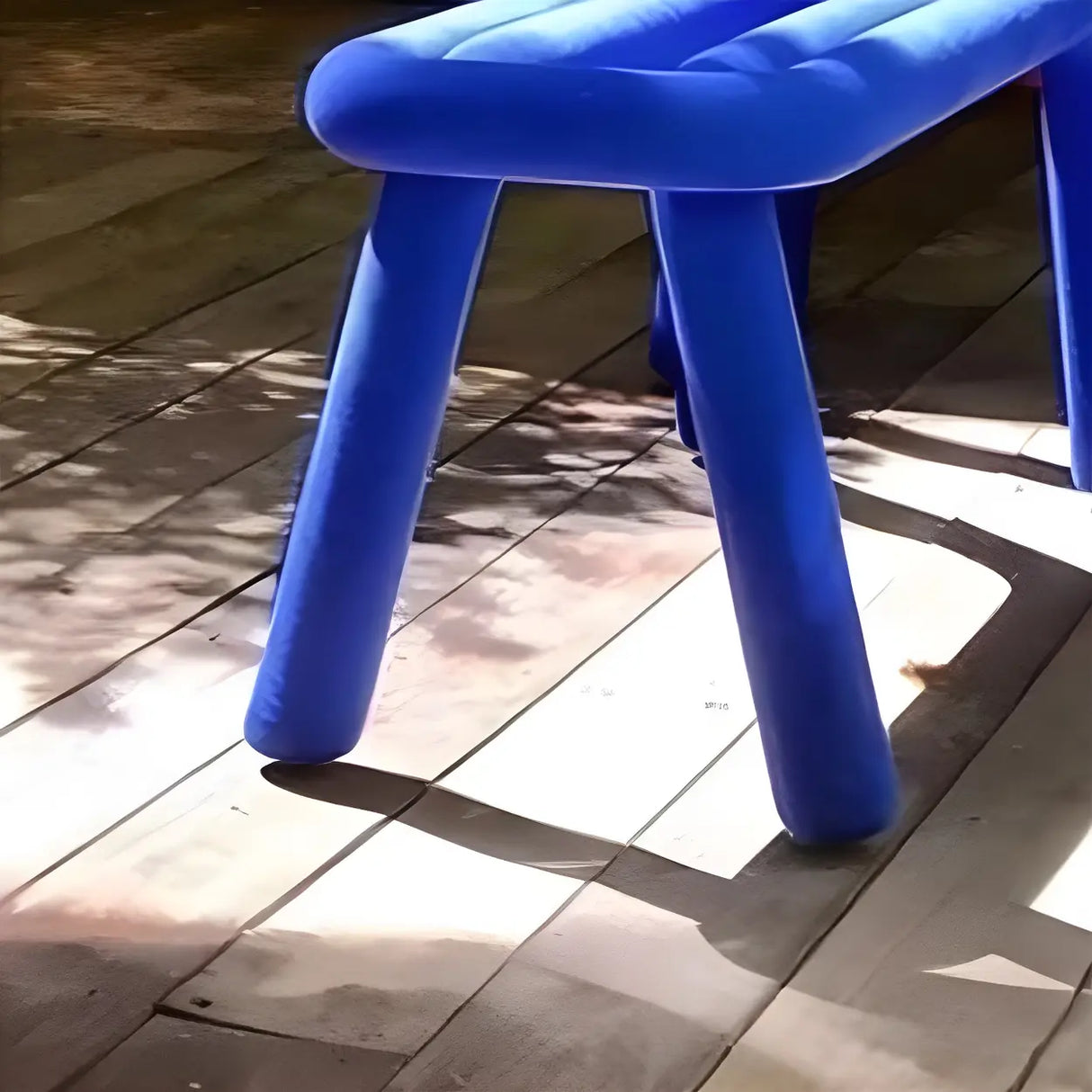 Small Length Upholstered White Bedroom Bench with Legs Image - 11