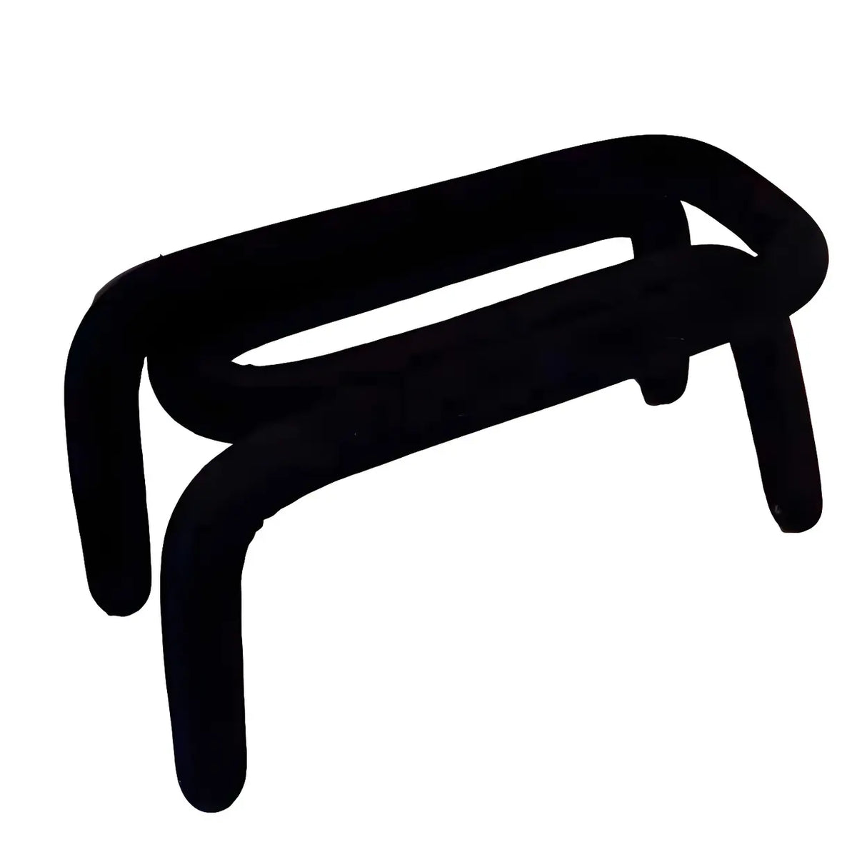 Small Length Upholstered White Bedroom Bench with Legs Image - 8