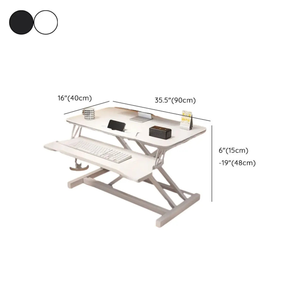 Small Narrow Foldable Adjustable Wooden Writing Desk Image - 16