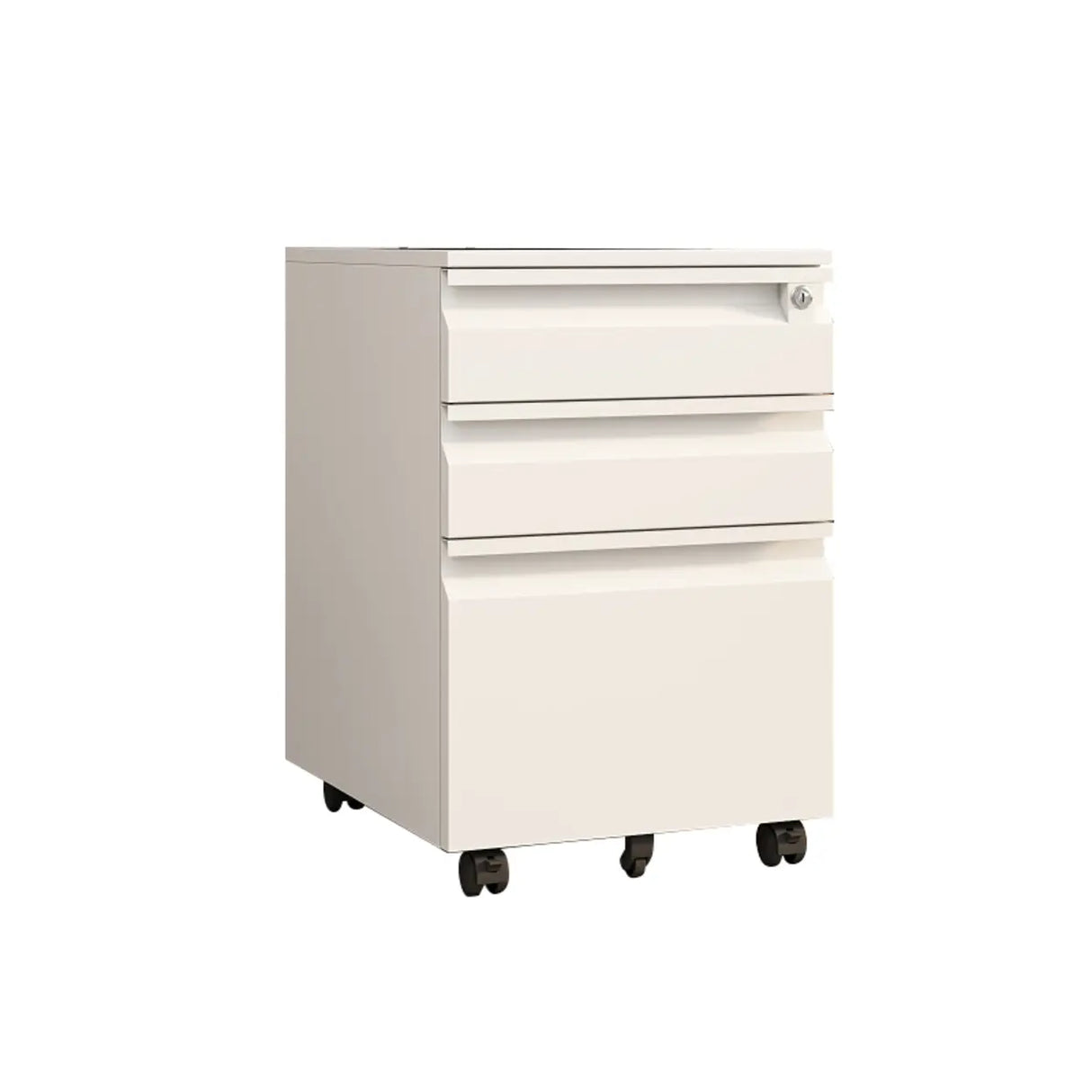Small Soft Close Vertical Metal Cabinet with Wheels Image - 11