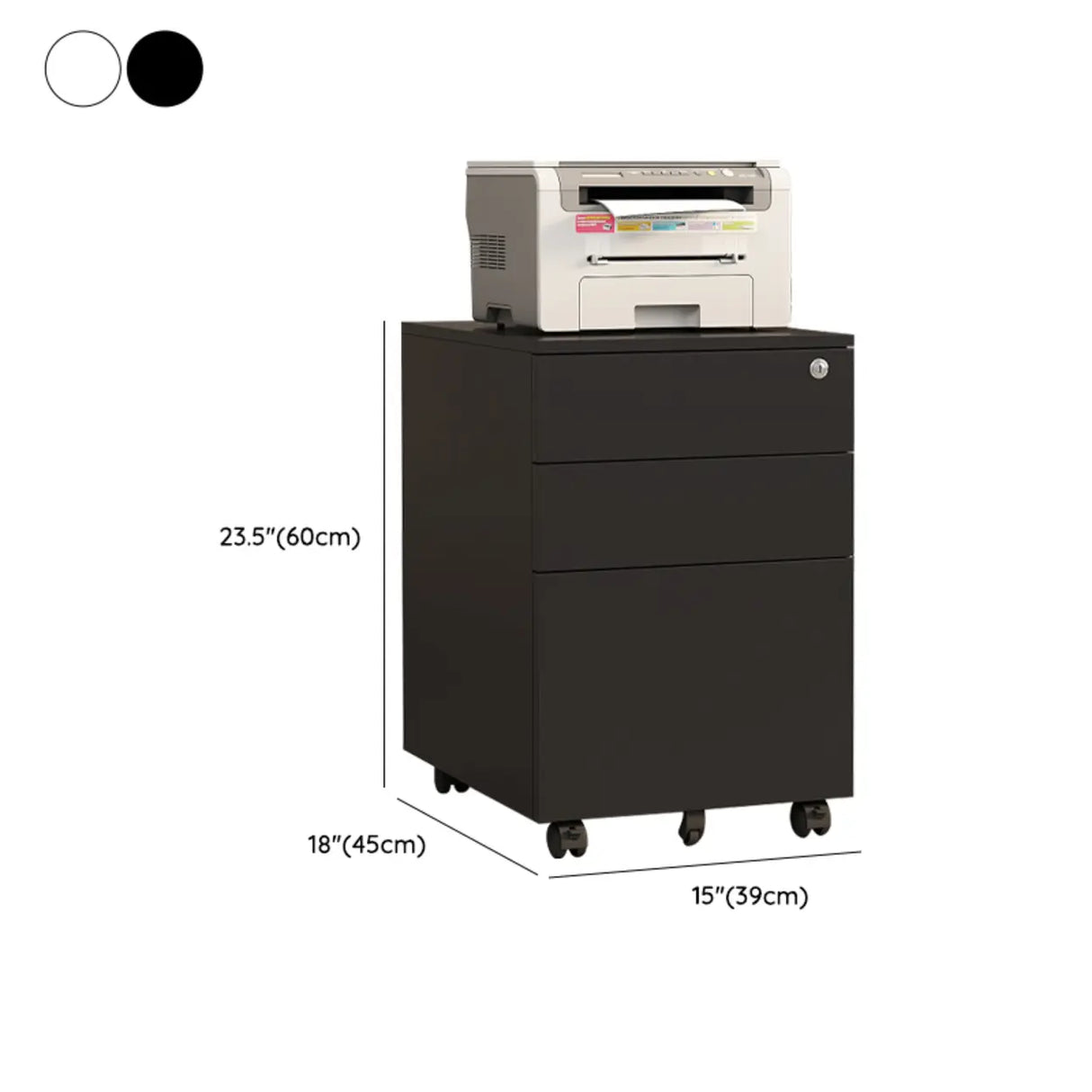 Small Soft Close Vertical Metal Cabinet with Wheels