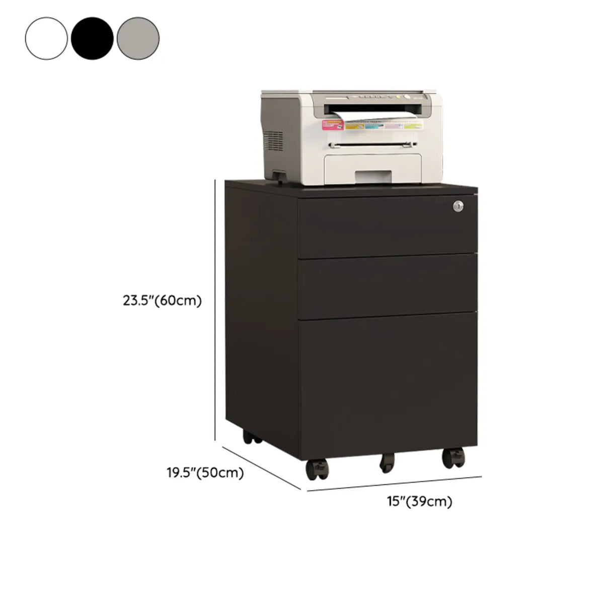 Small Soft Close Vertical Metal Cabinet with Wheels Image - 21