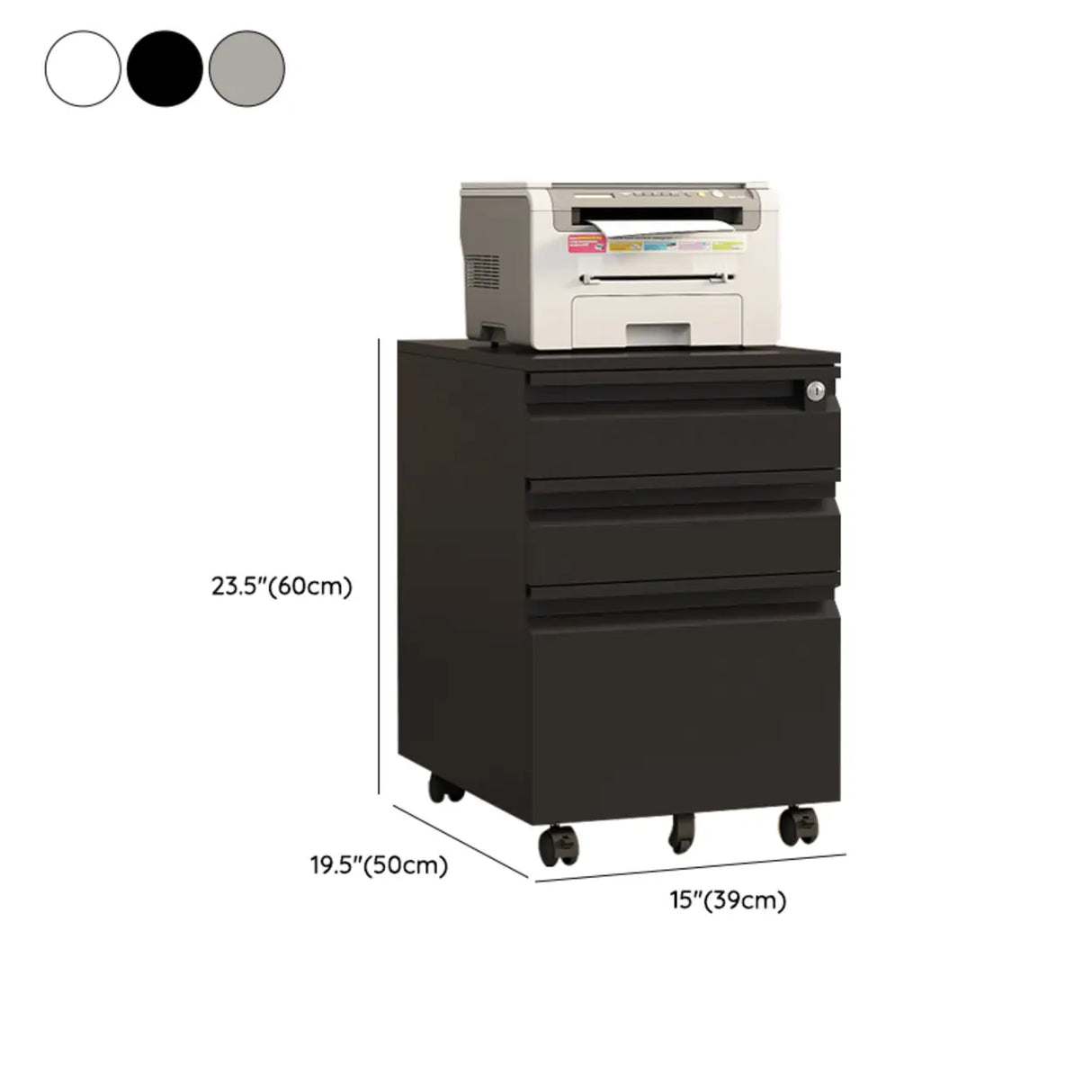 Small Soft Close Vertical Metal Cabinet with Wheels Image - 22