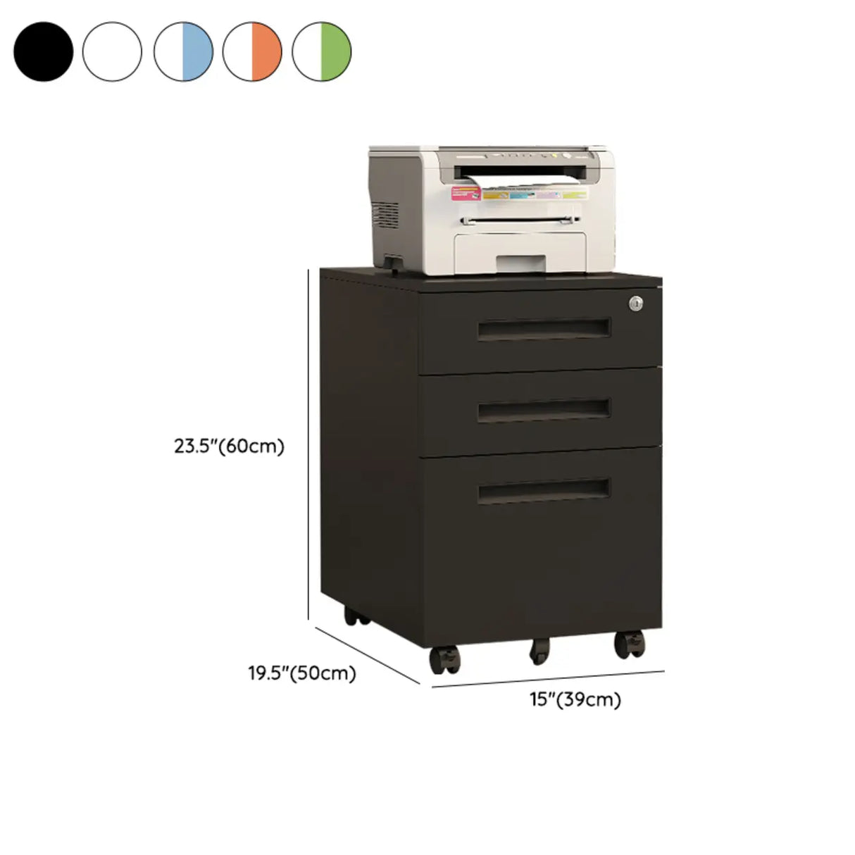 Small Soft Close Vertical Metal Cabinet with Wheels Image - 23