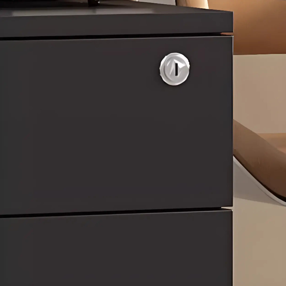 Small Soft Close Vertical Metal Cabinet with Wheels Image - 4