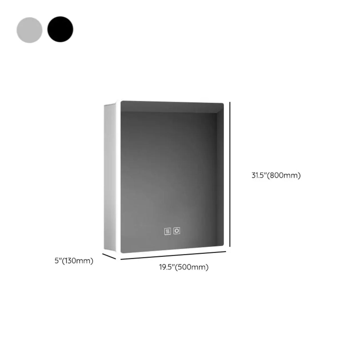 Soft Close Door Hinges Adjustable Mirrored Medicine Cabinet