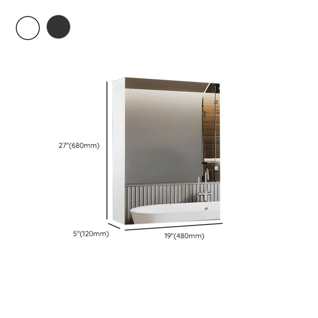 Soft Close Door Hinges Frameless Mirror Medicine Cabinet