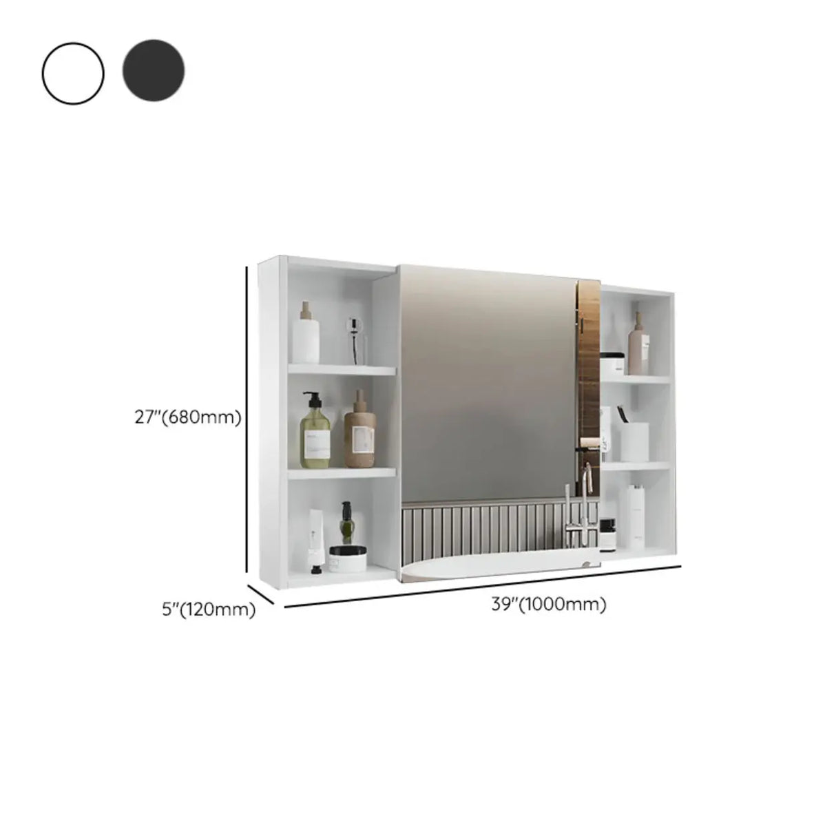 Soft Close Door Hinges Frameless Mirror Medicine Cabinet Image - 27