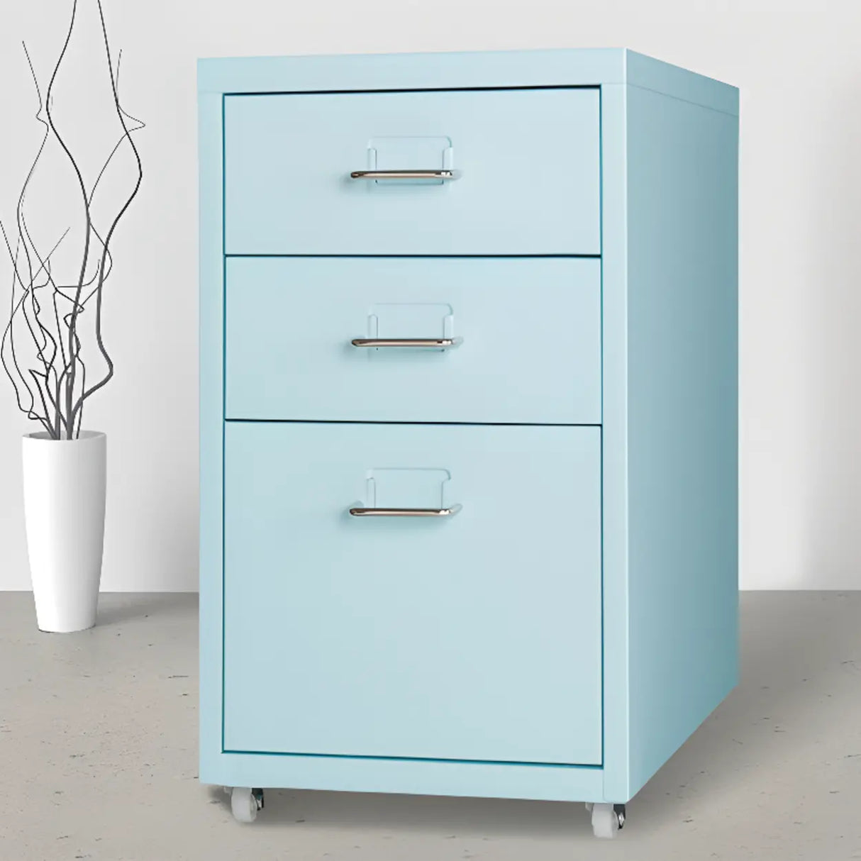 Soft Close Drawers Vertical Filing Cabinet with Casters Image - 10