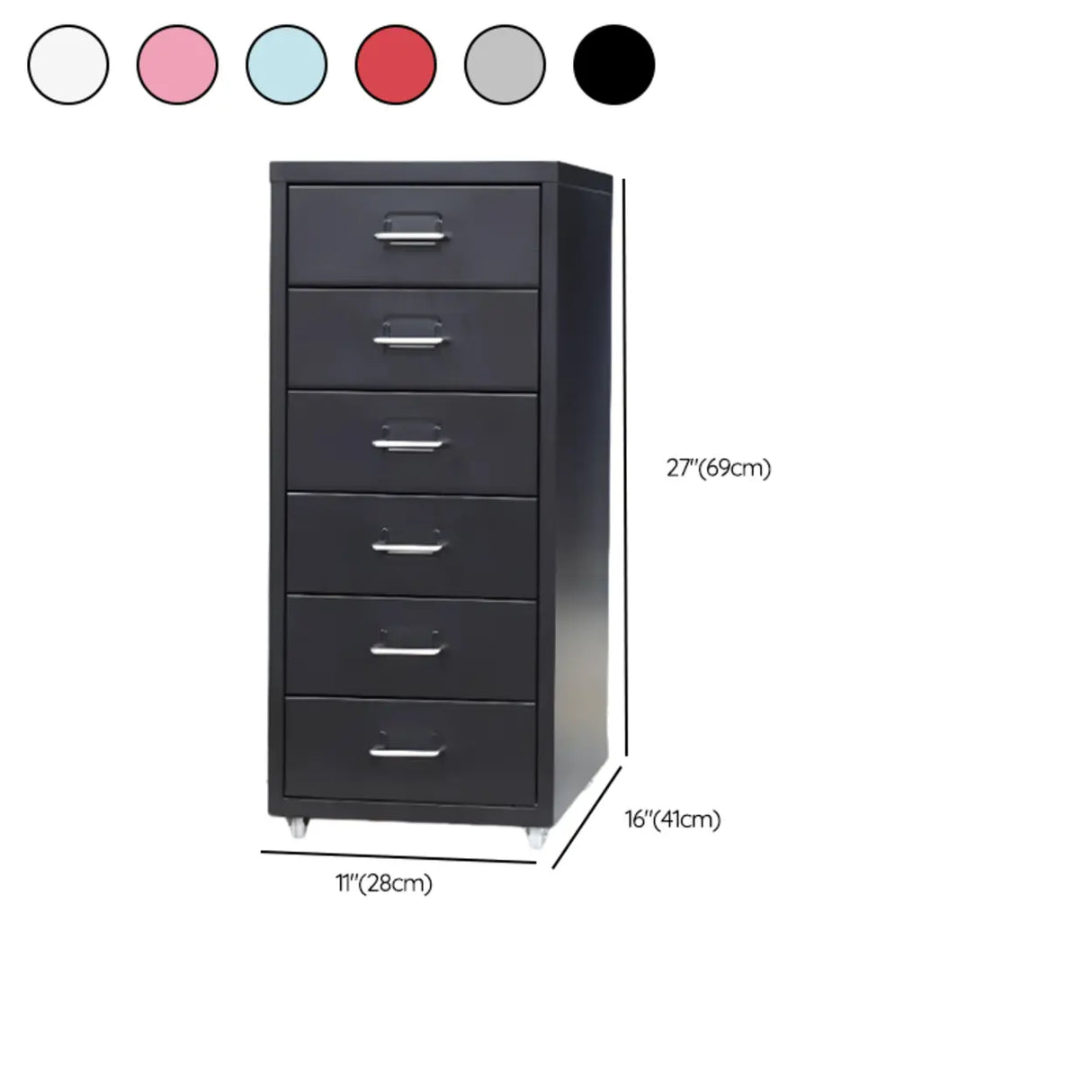 Soft Close Drawers Vertical Filing Cabinet with Casters Image - 33