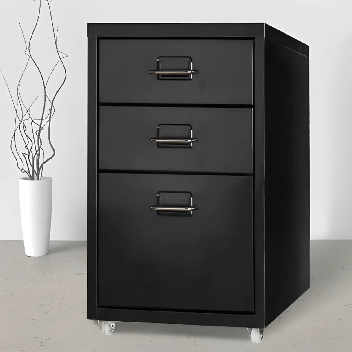 Soft Close Drawers Vertical Filing Cabinet with Casters Image - 11
