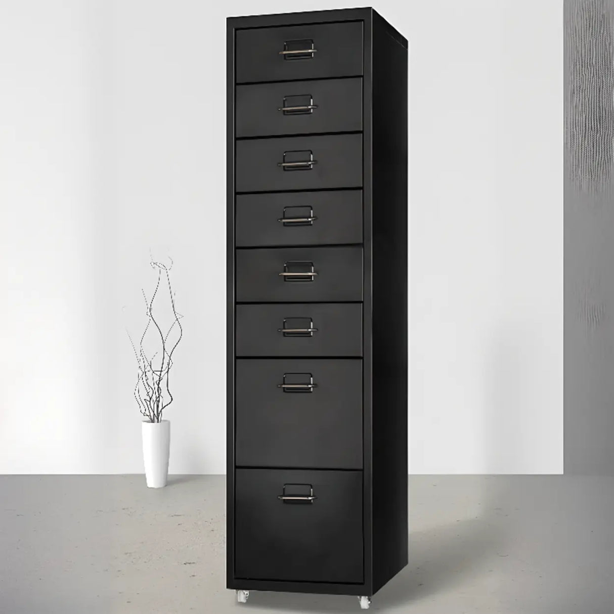 Soft Close Drawers Vertical Filing Cabinet with Casters Image - 14