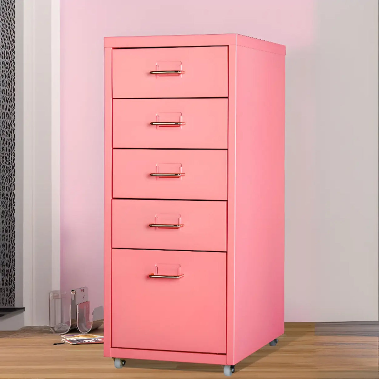 Soft Close Drawers Vertical Filing Cabinet with Casters Image - 23