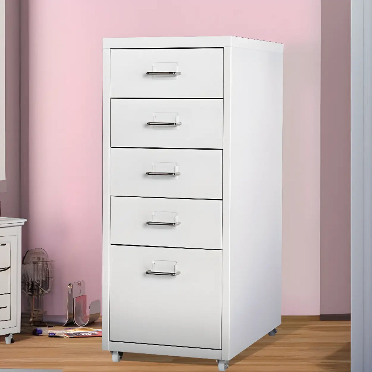 Soft Close Drawers Vertical Filing Cabinet with Casters Image - 26