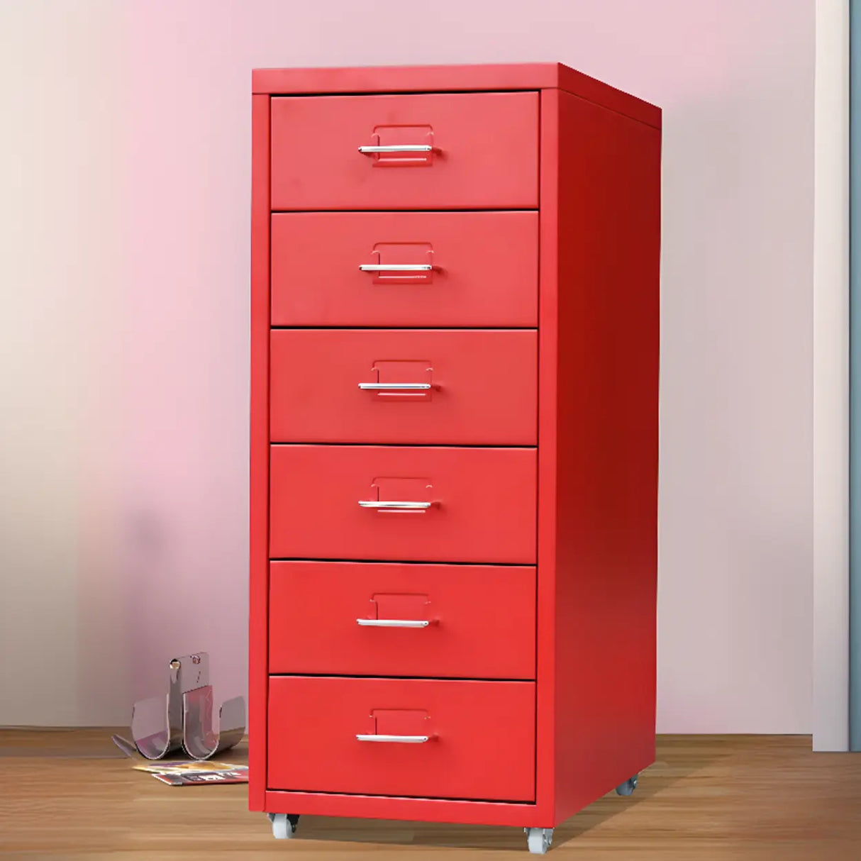 Soft Close Drawers Vertical Filing Cabinet with Casters Image - 27