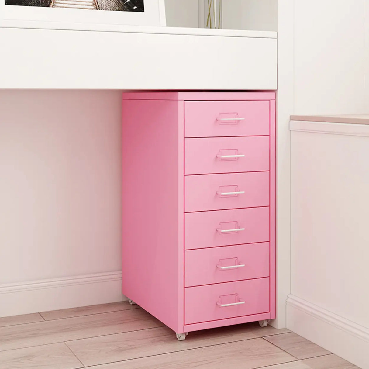 Soft Close Drawers Vertical Filing Cabinet with Casters Image - 3