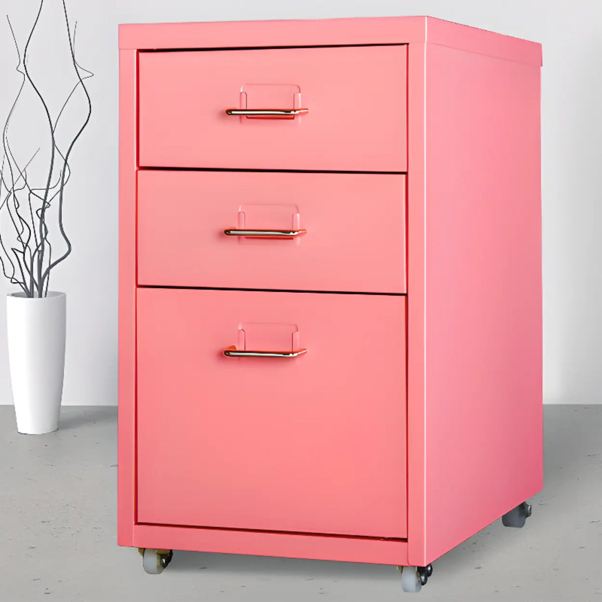 Soft Close Drawers Vertical Filing Cabinet with Casters Image - 4