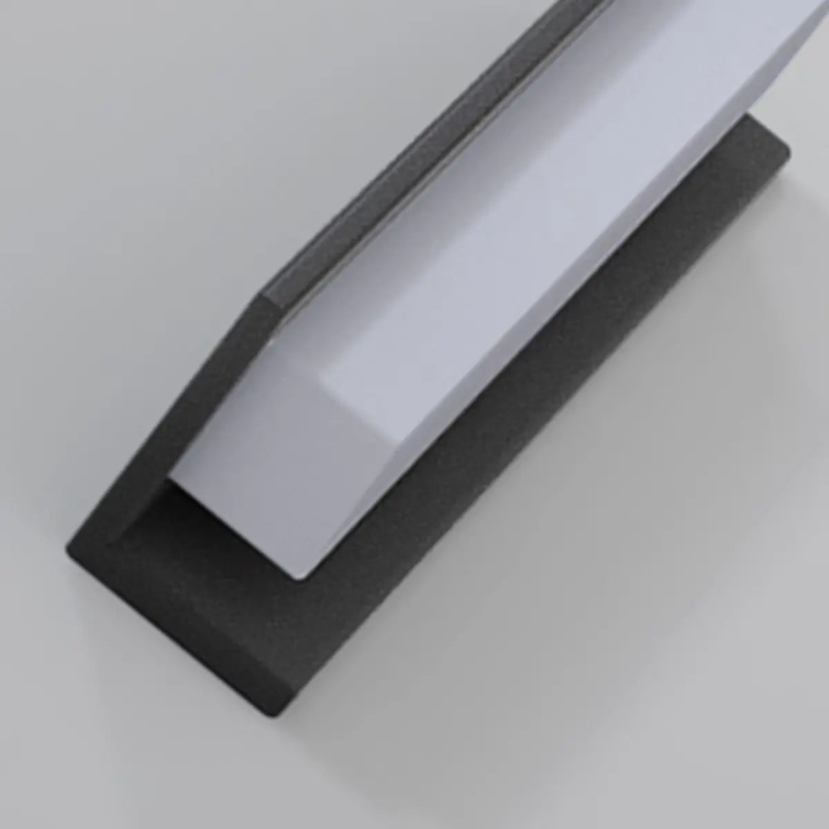 Solar Black Rectangular LED Outdoor Wall Light Image - 9