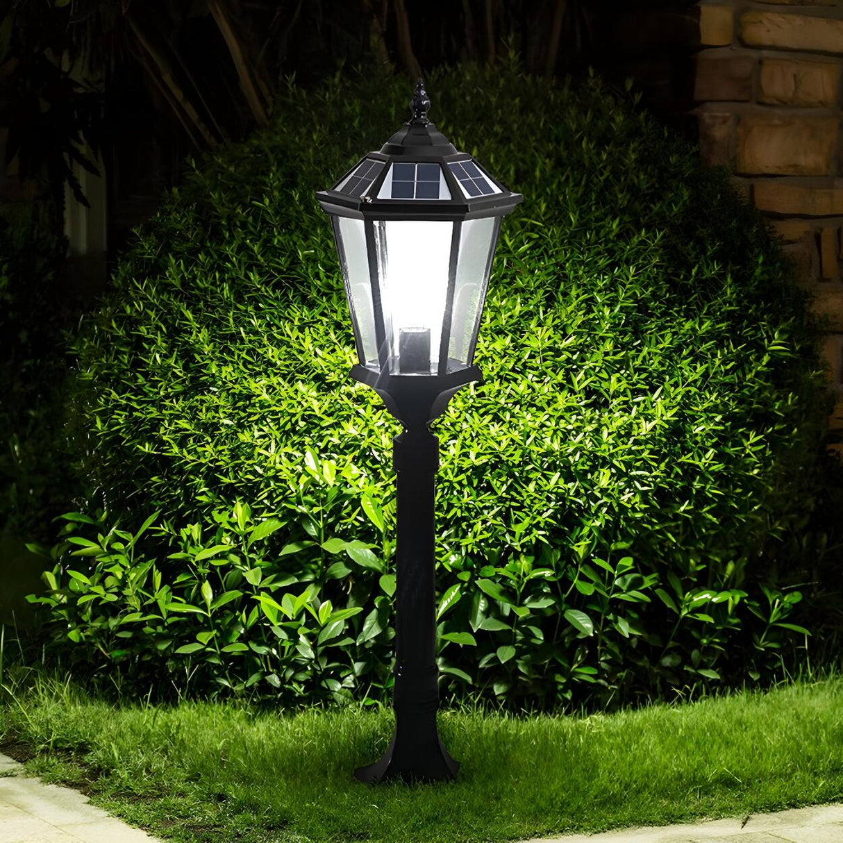 Solar-Powered Vintage Outdoor Garden Landscape Lighting Image - 1