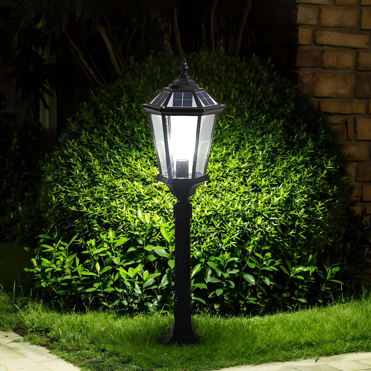 Solar-Powered Vintage Outdoor Garden Landscape Lighting Image - 4