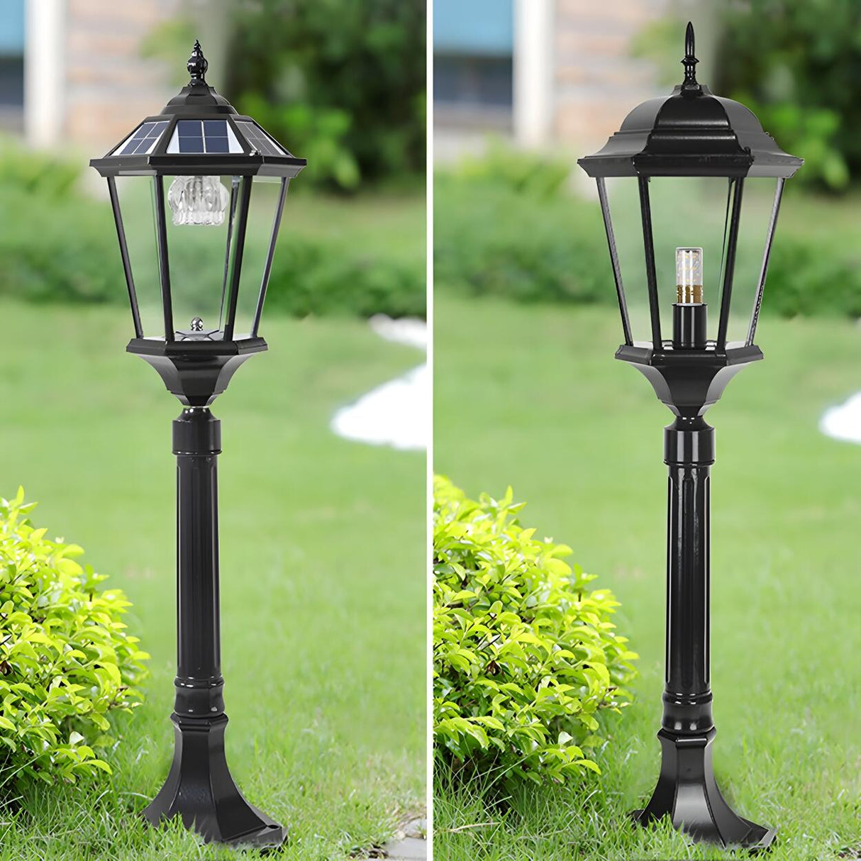 Solar-Powered Vintage Outdoor Garden Landscape Lighting Image - 6