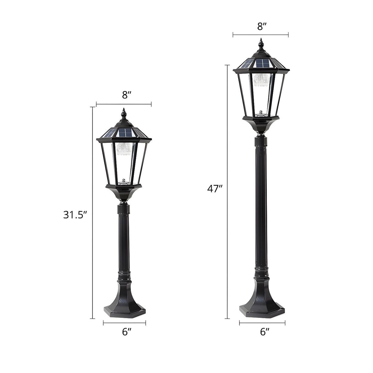 Solar-Powered Vintage Outdoor Garden Landscape Lighting Image - 7